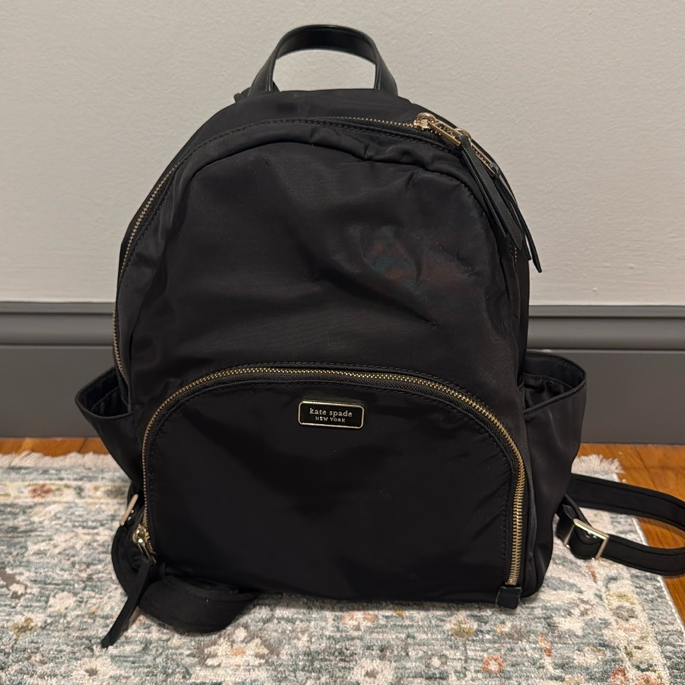 Kate Spade Black Nylon Backpack